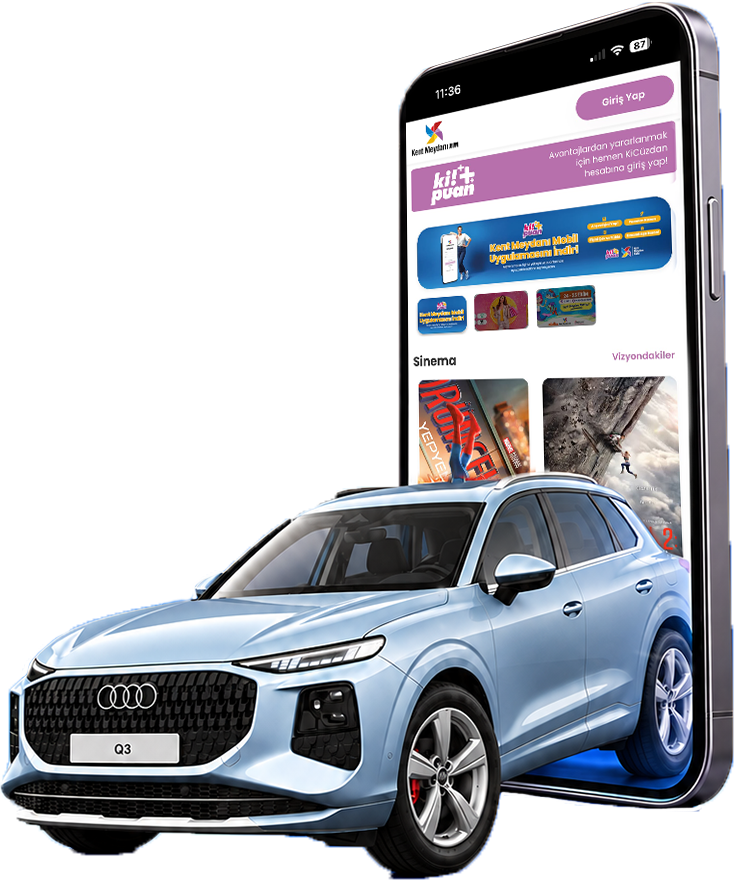 Kent Meydanı AVM mobil uygulaması ve Audi Q3